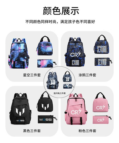 Set De 3 Mochilas Unisex Para Lionel Messi 2023, Para 0