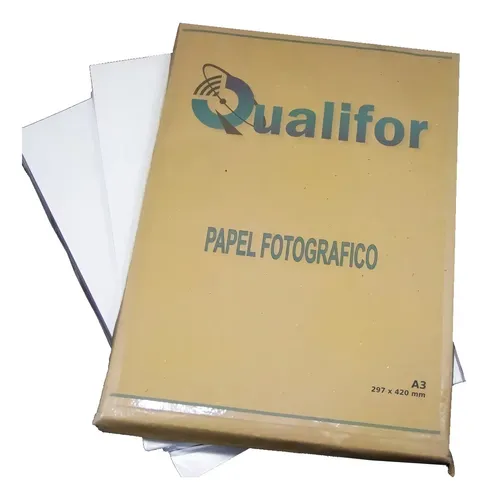Papel Fotográfico 220g A3 Glossy Dupla Face Qualifor 20 Folhas Br...