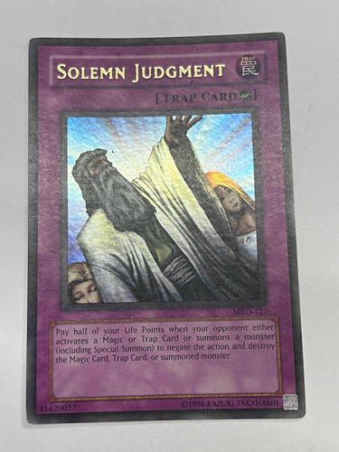 Solemn Judgment Ultra Raro Mrd Yugioh