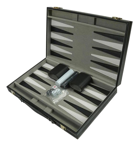 Premium Medio 15 Pulgadas Backgammon Plegable Set Pu Funda