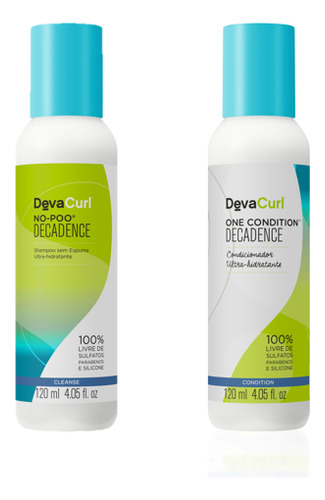 Kit Deva Curl Decadence- Shampoo No Poo 120ml + Condic 120ml