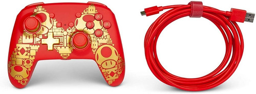 Switch Control Golden Mario Power A - Alambrico