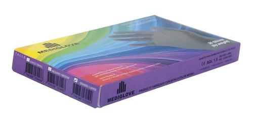 Guantes De Nitrilo Color Negro Mediglove X 20u Sin Polvo