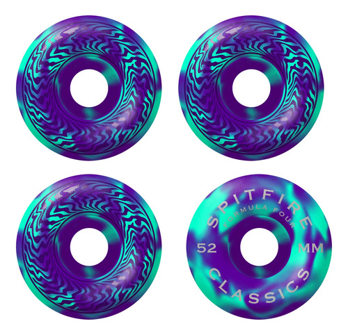 Spitfire Rueda Monopatin Swirled Classic Verde Morado