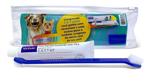 Kit Saúde Oral Virbac - C.e.t Pasta + Necessaire + Escova