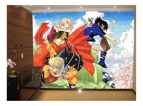 Papel De Parede Anime Naruto Mangá Desenho Art Lavável