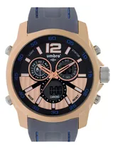 Comprar Reloj Umbro Umb-045-4 Color de la correa Gris Color del bisel Oro rosa Color del fondo Negro