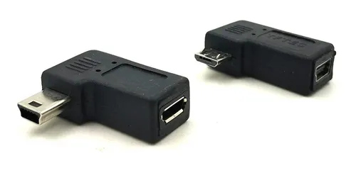 Adaptador Duttek Micro Usb A Mini Usb, 90 Grados/m-f