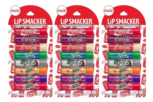 Kit 3 Party Pack: Coca-cola Balsamos Labiales Lip Smacker