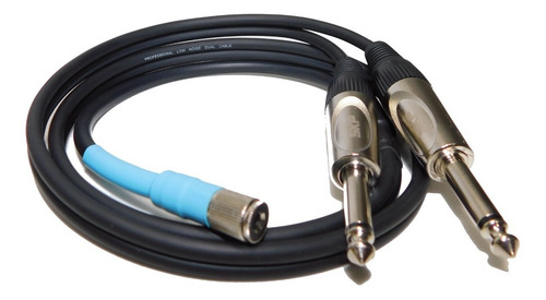 Cable 3,5 Hembra Stereos A 2 Plug Gold Mono Sin Ruido 1mts
