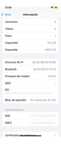 iPhone 12 Pro 516g Gris Graphite (Usado)