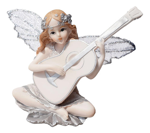 Estatua De Ángel Con Forma De Guitarra, Adorno De