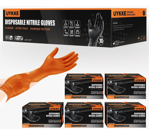 10mil Nitrile Gloves Thick, Industrial Disposable Gloves, He