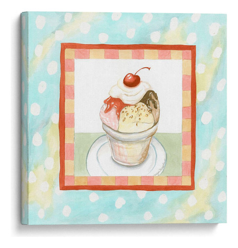 Canvas Lab Cuadro Sundae De Helado 40x40, Megan Meagher