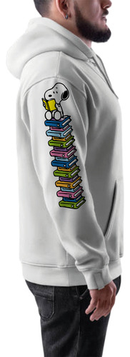 Sudadera Con Gorro Snoopy Libros Diseño En Mangas