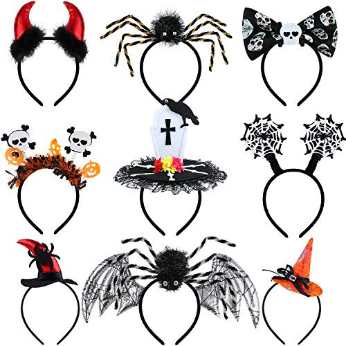 Paquete De 9 Diademas De Disfraz De Halloween, Diademas...