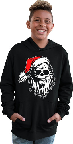 Sudadera Infantil Negra Navideña De Chwbacca Star Wars