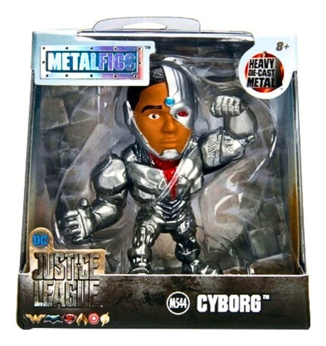 Cyborg Figura Metalfig Justice League Die Cast Dc Jada 6 Cm