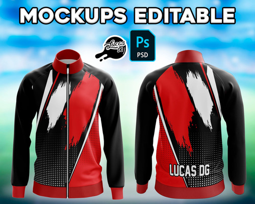 Mockups Editable Psd Campera Deportiva / Frente Y Dorso
