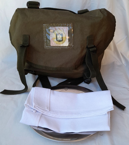 Bolsa De Rancho Militar Ejercito Servilleta Plato (Usado)