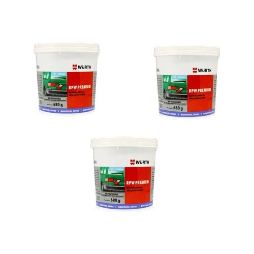 (3) Rpw Wurth - Revitalizador De Plasticos E Borrachas 680g