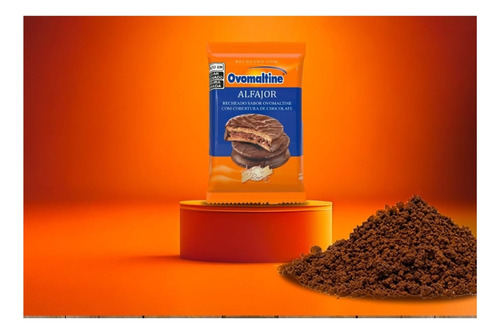 Kit 18 Unid Alfajor Recheado De Ovomaltine Água Na Boca 40 G