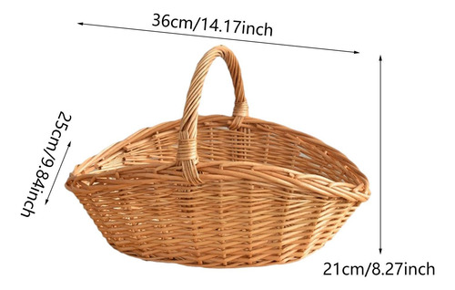 Cesta De Picnic Tejida, Cesta De Almacenamiento Tejida A S