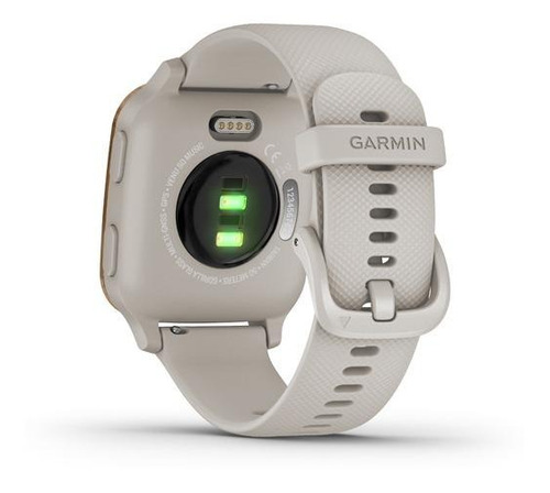 Smartwatch Garmin Venu Venu Sq - Music Edition 1.3" caja 40mm de polímero reforzado con fibra light sand, malla light sand de silicona y bisel rose gold de aluminio anodizado