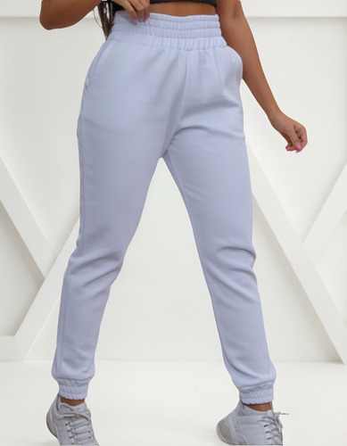 Calca Jogger Calça Moletom Feminino Flanelada Blogueira