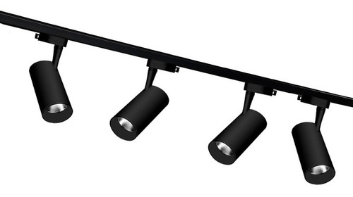 Riel Soporte 2 Metros Spot Led X 4 Decoración Luz Calida