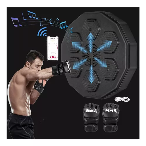 Máquina de entrenamiento de boxeo, música inteligente montada en la pared,  luz LED recargable, reacción mano/ojo/velocidad para