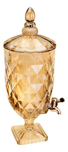 Suqueira De Cristal Ambar Diamond C/ Torneira Rose 5 L