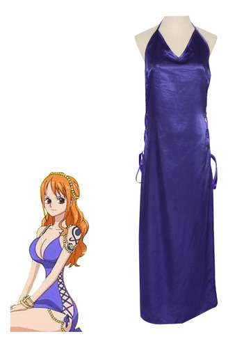 Nami One Piece Falda De Tirantes Morados Disfraz Cosplay