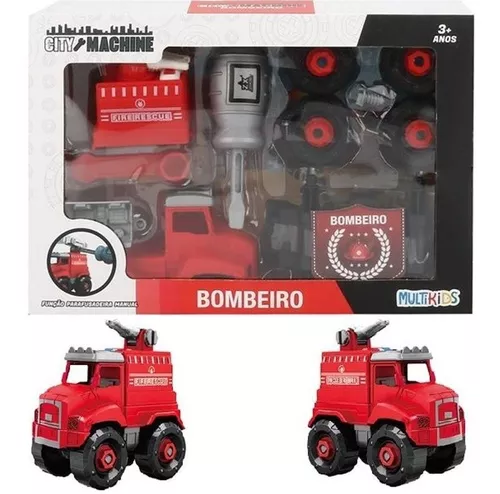 Caminhão Da Policia City Machine Brinquedo 2 In 1 - Br1699