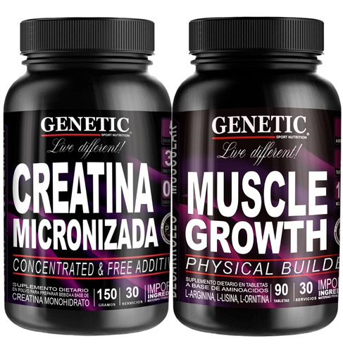 Músculos Marcados Con Creatina + Amino Muscle Growth Genetic