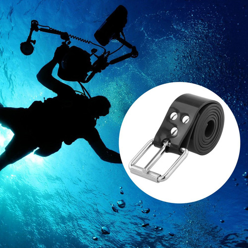 Cinturón De Pesas De Buceo De Silicona Con Hebilla De Negro