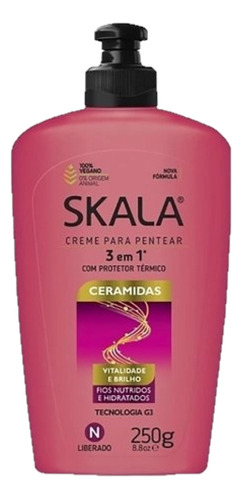 Skala 3 En 1 Crema De Peinar Con Ceramidas X 250 Ml Brillo