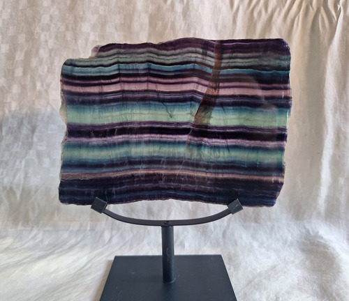Fluorita Arcoirirs + Base De Hierro - Espectacular Especimen