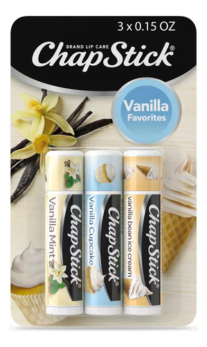 Chapstick Bálsamo Labial 3 Pack, Diseños