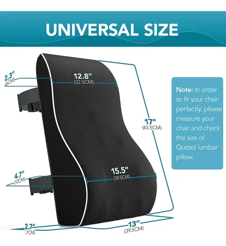 Almohada De Soporte Lumbar Cojín De Respaldo Coche Oficina