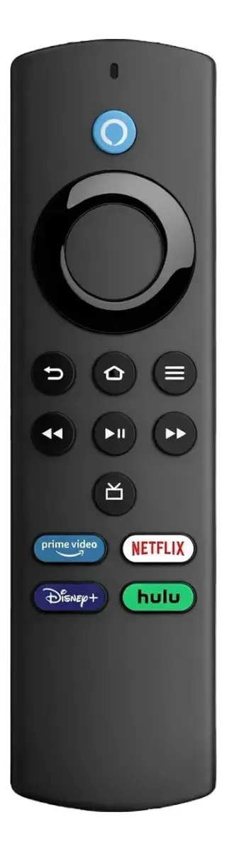 Controle Remoto Compatível Fire Tv Stick E Fire Stick 4k Voz Preto