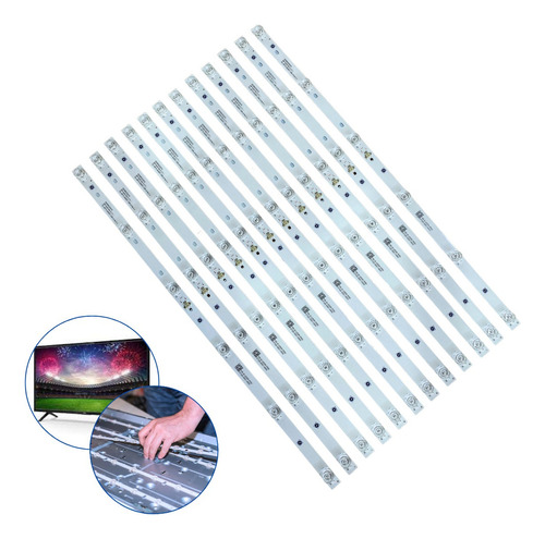 Kit 12 Barras De Led Tcl 55c717 55c715