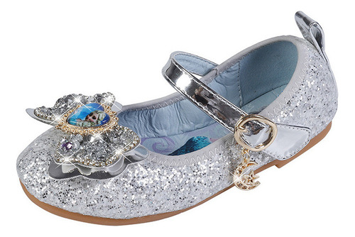 Zapatilla De Cristal Frozen Elsa, Zapatos Planos Con Suela B