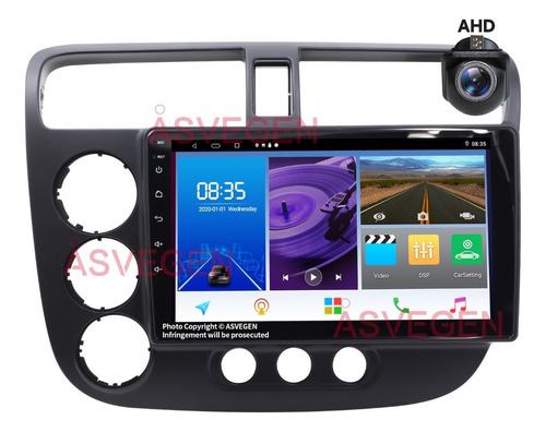 Coche Estéreo Android Para Honda Civic 01-05 Hd 1280x720