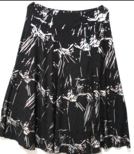 Pollera Y Musculosa.talle 5  Color Negro Y Plateado