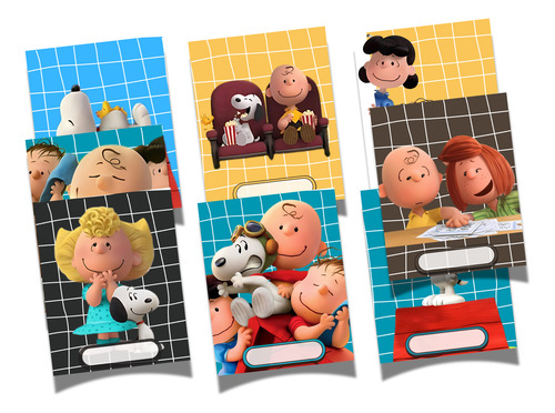 Kit Digital Para Imprimir Carátulas/separadores Snoopy - Pdf