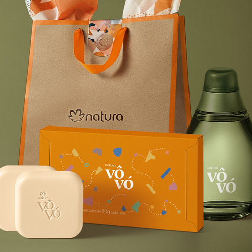 Presente Natura Vôvó Masculino Dia Dos Avós - Vovô Colônia 100ml + 2 Sabonetes 90g Cada Volume Da Unidade 100 Ml