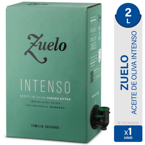 Aceite De Oliva Zuelo Intenso 2000ml 2lt Extra Virgen Caja