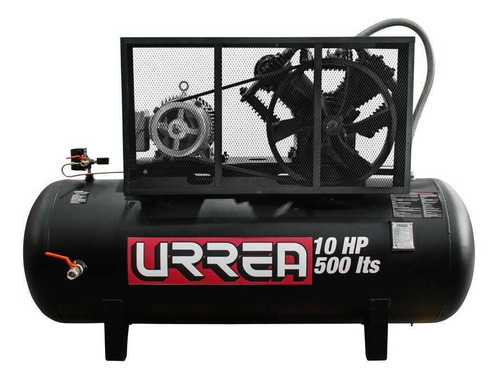 Compresor de aire eléctrico Urrea COMP9510 trifásico 500L 10hp 220V/440V 60Hz negro