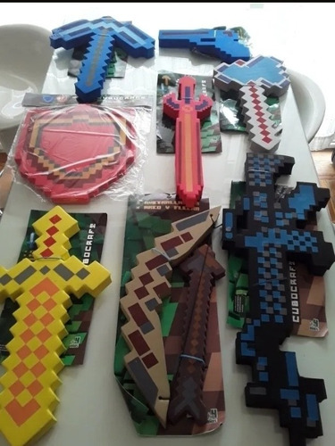 Minecraft Combo Dos Ametralladoras Mas Espada Dia Del Niño